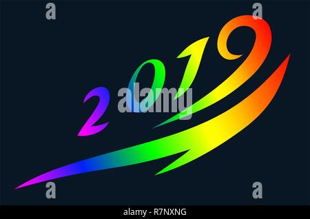 Sei colori di rainbow come simbolismo LGBT GLBT o. Illustrazione Vettoriale