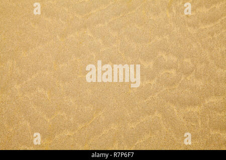Tan spiaggia di sabbia con ripple sfondo Pattern. Foto Stock