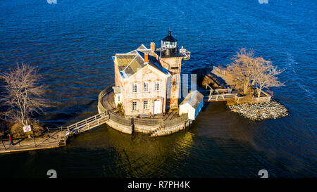 Saugerties luce, noto come Saugerties faro, Saugerties, NY, STATI UNITI D'AMERICA Foto Stock