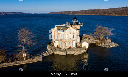 Saugerties luce, noto come Saugerties faro, Saugerties, NY, STATI UNITI D'AMERICA Foto Stock