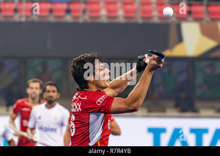 Bhubaneswar, India. 11 dic 2018. Hockey Odisha uomini di Coppa del Mondo di Bhubaneswar 2018. Luogo: Kalinga Stadium. Alexander Hendrickx durante il gioco il Belgio vs Pakistan. Credito: Pro scatti/Alamy Live News Foto Stock