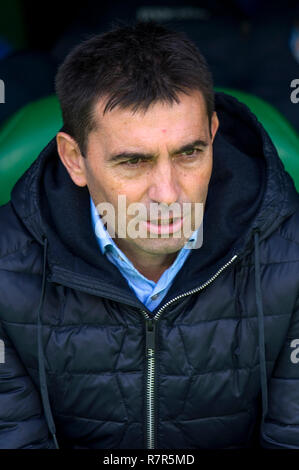 SEVILLA, 02-12-2018. Primera Division campionato spagnolo. LaLiga. Estadio Benito Villamarin. Asier Garitano (Real Sociedad) durante il gioco Real Betis - Real Sociedad. Foto Stock