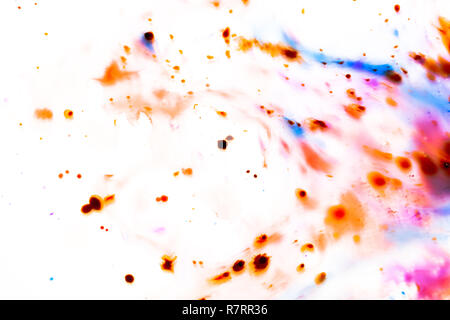 Multi-colore di schizzi di acquarello e macchie. Foto Stock