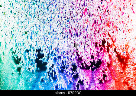 Multi-colore di schizzi di acquarello e macchie. Foto Stock