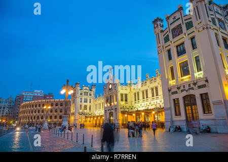 Estacion del Norte, stazione ferroviaria. Da modernista architetto valenziano Demetrio Ribes. Valencia. Comunidad Valenciana. Spagna Foto Stock