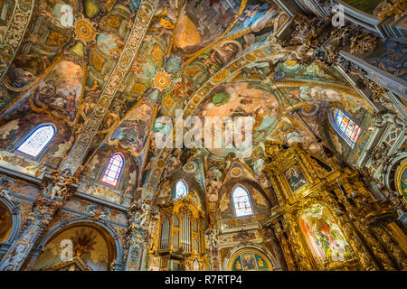 San Nicolas Church. Cappella Sistina di Valencia. Affresco barocco. Valencia. Comunidad Valenciana. Spagna. Europa Foto Stock