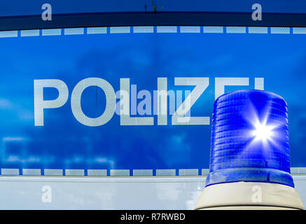 La polizia di luce blu Foto Stock