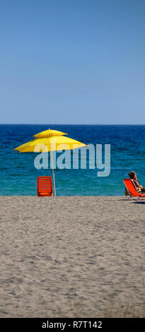 Spiaggia di poeti Cagliari Sardegna Italia Foto Stock