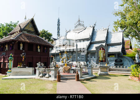 Ganesha statua al Wat Sri Suphan o tempio di argento, Chiang Mai, Thailandia Foto Stock