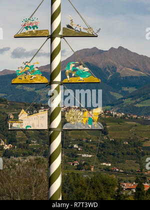 Birreria Forst, Lagundo vicino a Merano, Regione Sud Tyrol-Bolzano, Italia, Europa Foto Stock