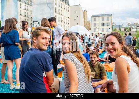 Francia, Parigi, la base filante, nuova 3000 m2 wasteland è aperto il 5 luglio 2018 bd de Menilmontant Foto Stock