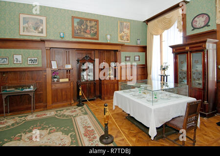 Il Tsar sala da pranzo del Grand Livadia Palace, palazzo estivo dell'ultimo Imperiale Russa di famiglia, Yalta, Crimea, Ucraina Foto Stock