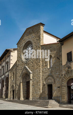 Cattedrale di San Giovanni Evangelista, di stile romanico-gotica della Cattedrale di Sansepolcro, Toscana, Italia Foto Stock