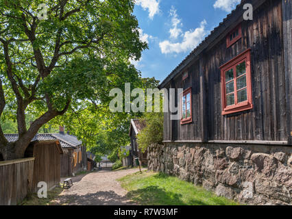 Artigianato Luostarinmäki Museum, un'area di 200 anni di vecchi edifici in legno che è sopravvissuto il fuoco del 1827, Turku, Finlandia Foto Stock