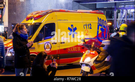 Salvataggio di emergenza unità mobili, Madrid, Spagna Foto Stock