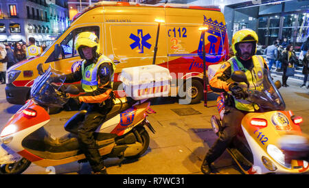 Salvataggio di emergenza unità mobili, Madrid, Spagna Foto Stock