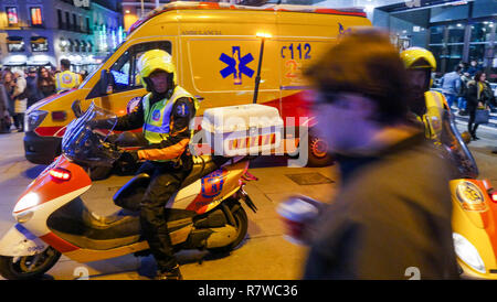 Salvataggio di emergenza unità mobili, Madrid, Spagna Foto Stock