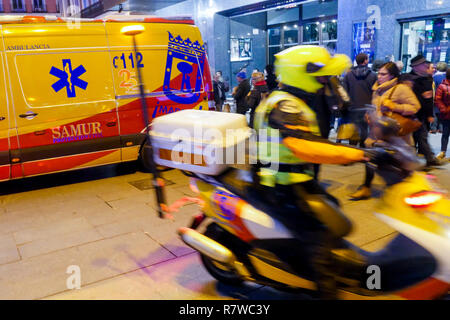 Salvataggio di emergenza unità mobili, Madrid, Spagna Foto Stock