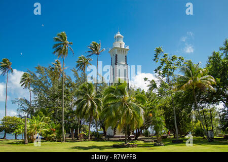 Faro di Venus point, l'isola di Tahiti, Polinesia francese. Foto Stock