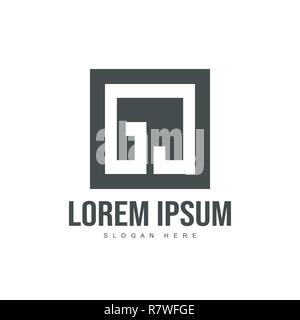 Lettera iniziale del modello di logo. Lettera minimalista logo design modello Illustrazione Vettoriale