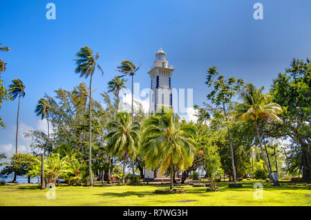 Faro di Venus point, l'isola di Tahiti, Polinesia francese. Foto Stock