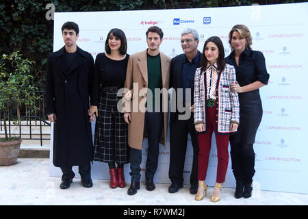 Roma, Italia. 11 dicembre, 2018. Hotel Aldrovandi Villa Borghese - Presentazione film CAPRI-rivoluzione il cast Credito: Giuseppe Andidero Credito: Giuseppe Andidero/Alamy Live News Foto Stock