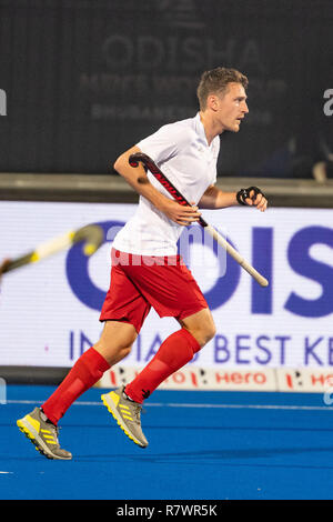 Bhubaneswar, India. 11 dic 2018. Hockey Odisha uomini di Coppa del Mondo di Bhubaneswar 2018. Luogo: Kalinga Stadium. Oliver Scholfield durante il gioco Paesi Bassi vs Canada. Credito: Pro scatti/Alamy Live News Foto Stock