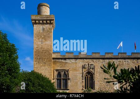 Spagna, Navarra, Pays Basque, Olite, a metà strada borgo, Palazzo Vecchio (Palacio Viejo), detto di Thibault, la fortezza ospita attualmente un Parador Foto Stock