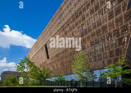 Stati Uniti, Distretto di Columbia, Washington, National Mall, Nazionale Museo afro-americano, esterna Foto Stock