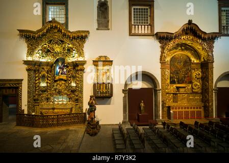 Portogallo Azzorre, isola Sao Miguel, Ponta Delgada, Igreja do Colegio Jesuitas dos de Ponta Delgada chiesa, interno Foto Stock