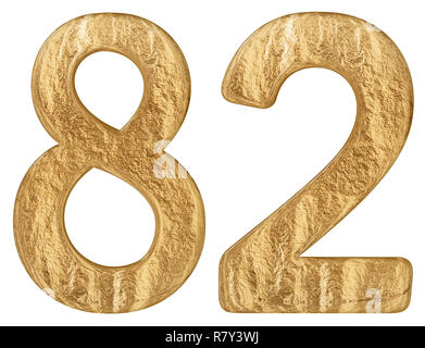 Il numero di riferimento 82, 80, due isolati su sfondo bianco, 3D render Foto Stock