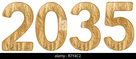 Iscrizione 2035, isolato su sfondo bianco, 3D render Foto Stock