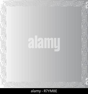 Concetto creativo di argento metallico texture scheme, pagina progettazione del modello abstract techno sfondo per web e print design Illustrazione Vettoriale