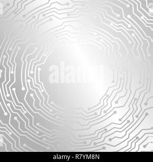Concetto creativo di argento metallico texture scheme, pagina progettazione del modello abstract techno sfondo per web e print design Illustrazione Vettoriale
