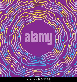 Concetto creativo metallo dorato regime viola la texture, pagina progettazione del modello abstract techno sfondo per web e print design Illustrazione Vettoriale