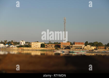 Lago Qarun al pomeriggio Foto Stock