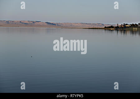 Lago Qarun al pomeriggio Foto Stock