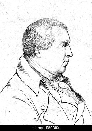WILLIAM COBBETT (1763-1835) inglese MP, agricoltore, politico riformatore e autore di corse rurale (1830) Foto Stock