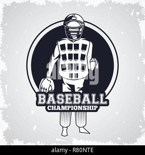 Giocatore di baseball icona Illustrazione Vettoriale