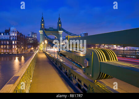 Hammersmith Bridge, Londra Foto Stock