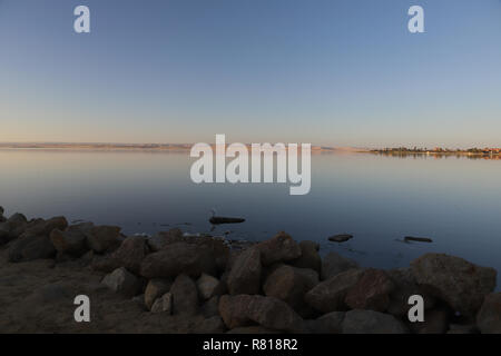 Lago Qarun al pomeriggio Foto Stock