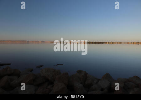 Lago Qarun al pomeriggio Foto Stock