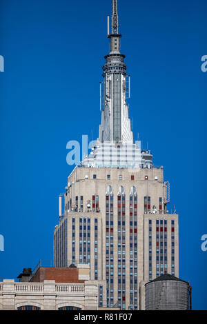 Empire State Building di New York City, Stati Uniti d'America. Foto Stock