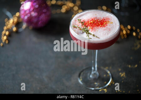 Natale cocktail al lampone Foto Stock