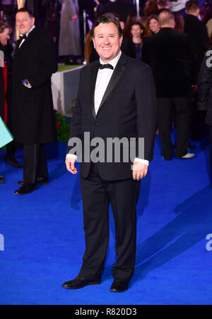 Jeremy Swift frequentando il Mary Poppins ritorna Premiere Europeo tenutosi presso la Royal Albert Hall di Londra. Foto Stock