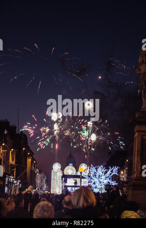 Edimburgo MERCATINI DI NATALE 2018. Editoriale di Edimburgo. Edimburgo in inverno. Foto Stock