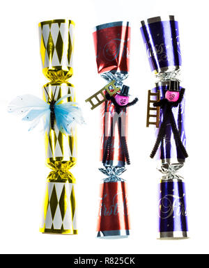 Christmas Cracker, party poppers Foto Stock