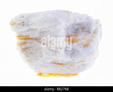 La fotografia macro di naturale minerale da collezione geologica - ruvida barite (barite) ore su sfondo bianco Foto Stock