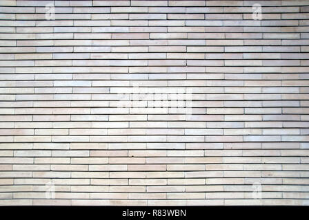 Perfetta parete di mattoni texture. Luci e ombre molto equlibrate. Un muro di mattoni con molto geometrie regolari. Foto Stock