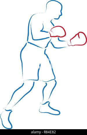 Boxer Illustrazione Vettoriale
